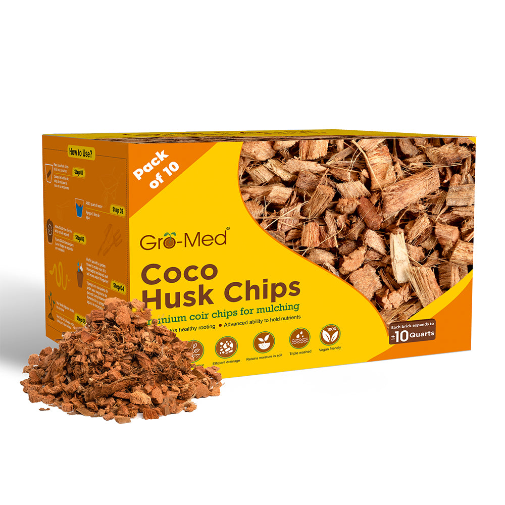 coco coir chips, Coco Husk Chips Brick Pack of 10