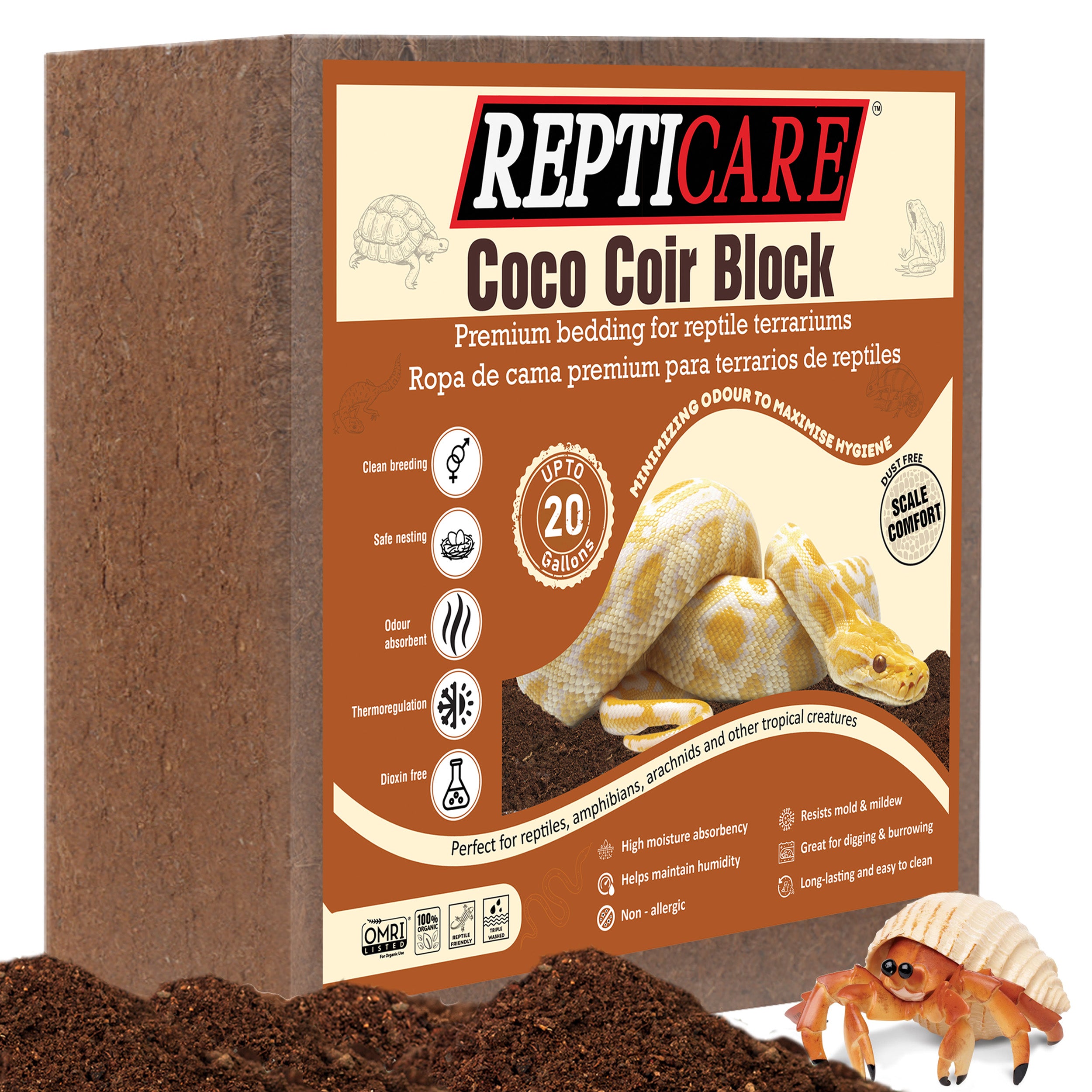 Coco Coir Block 10 lb Expands upto 80 Quarts